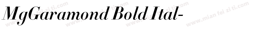 MgGaramond Bold Ital字体转换